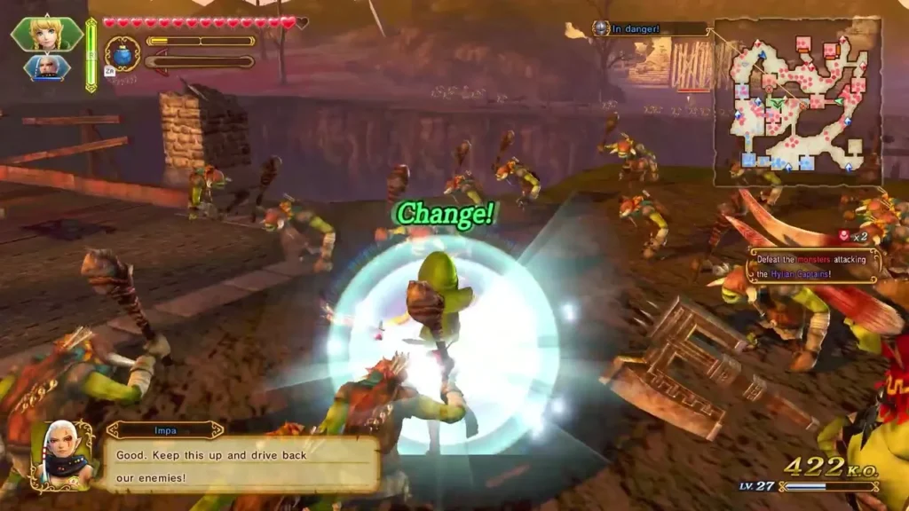 Impa swaps in with a Change burst among the monsters Impa swaps in with a Change burst among the monsters