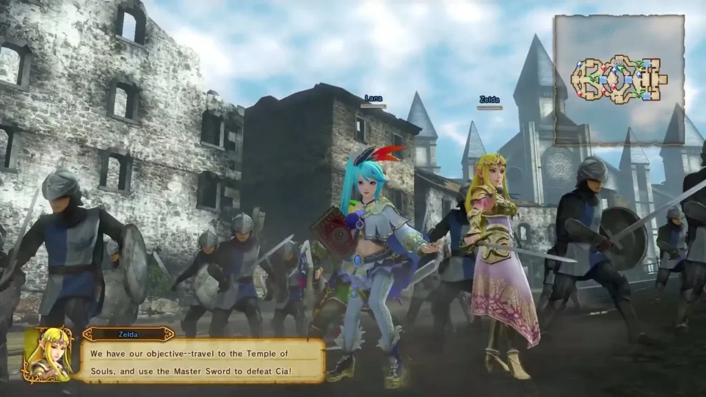Zelda's message says to travel to the Temple of Souls and use the Master Sword to defeat Cia