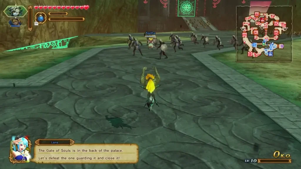 Lana says the Gate of Souls lies at the back of the palace as the battle begins Lana says the Gate of Souls lies at the back of the palace as the battle begins