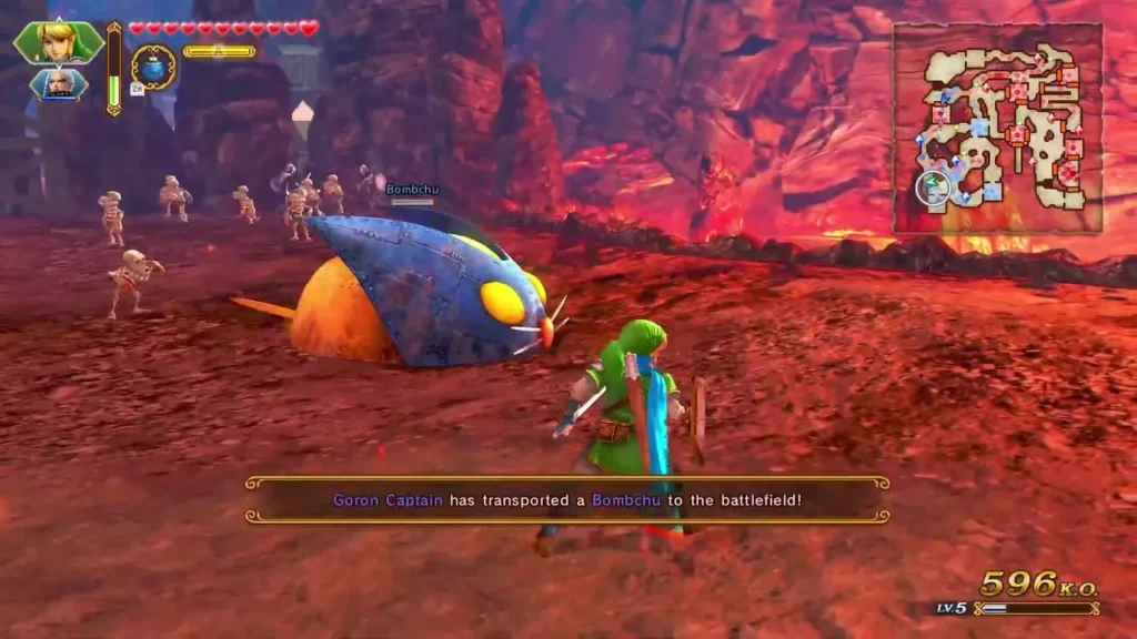Banner reads a Goron Captain has transported a Bombchu to the battlefield