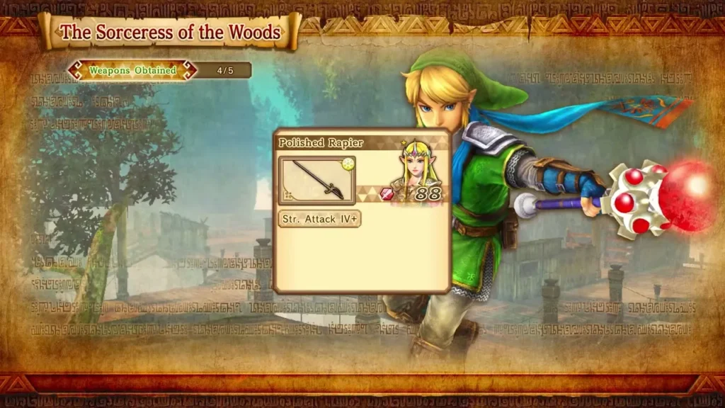 The Polished Rapier reward card on The Sorceress of the Woods results screen The Polished Rapier reward card on The Sorceress of the Woods results screen