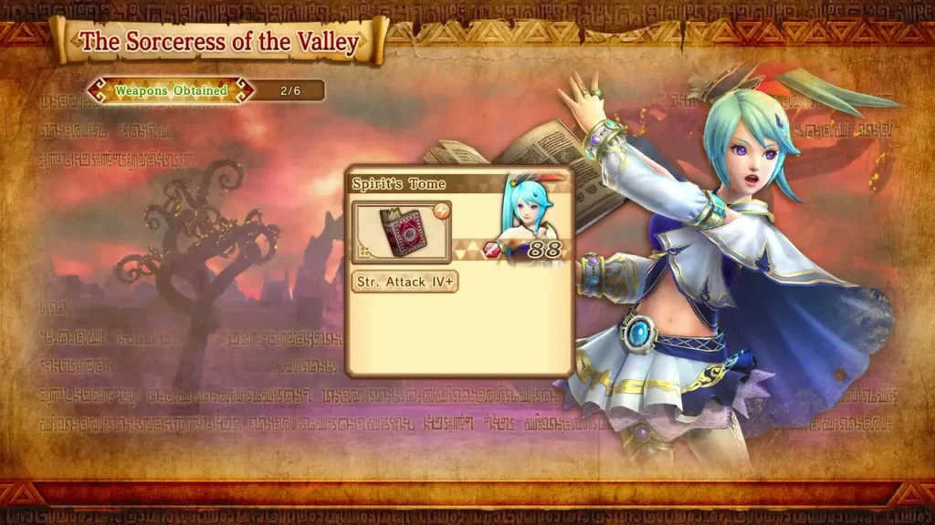 The Spirit's Tome reward card on The Sorceress of the Valley results screen The Spirit's Tome reward card on The Sorceress of the Valley results screen