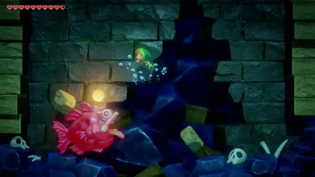 The Angler Fish turned red and charging in the underwater arena The Angler Fish turned red and charging in the underwater arena