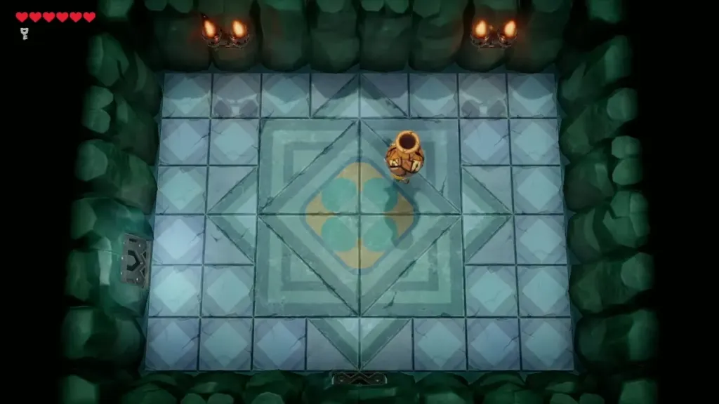 The bottle sitting alone in the middle of the Bottle Grotto boss room The bottle sitting alone in the middle of the Bottle Grotto boss room