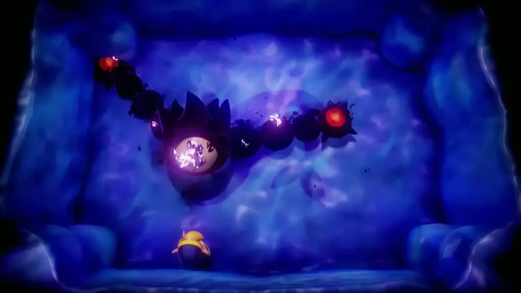 A flash on the final Shadow Nightmare form as Link lands a hit A flash on the final Shadow Nightmare form as Link lands a hit