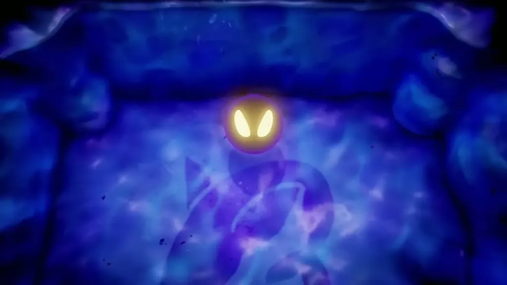 The Shadow Nightmare's glowing eyes in the Egg chamber The Shadow Nightmare's glowing eyes in the Egg chamber