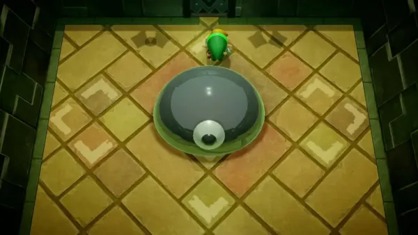 The Slime Eye dropping from the ceiling into the middle of its room The Slime Eye dropping from the ceiling into the middle of its room