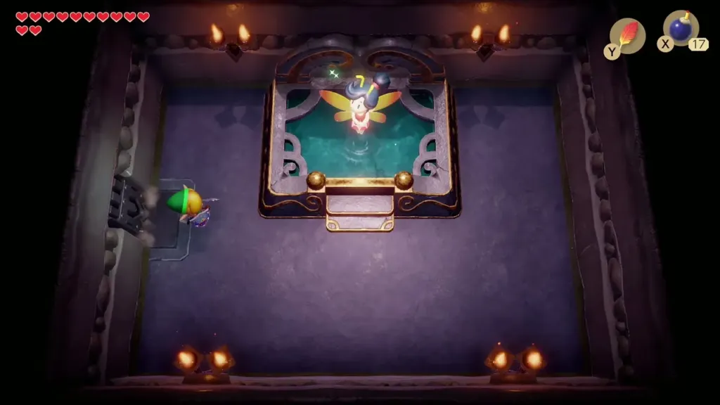 Link entering the Fairy Queen's chamber