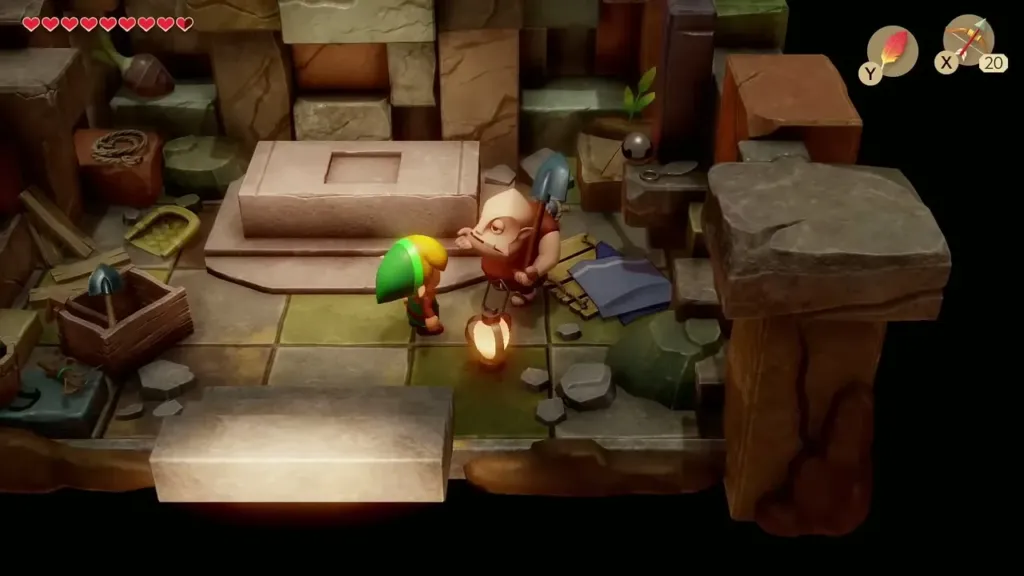Link back in Dampe's shack after clearing the dungeon