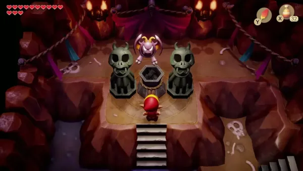 Link in the room of the Li'l Devil at the end of the tunnel