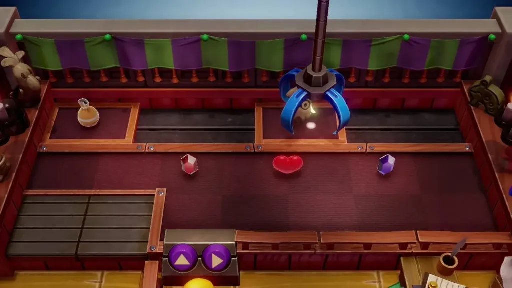 The claw lowering to grab a prize on the Trendy Game platform