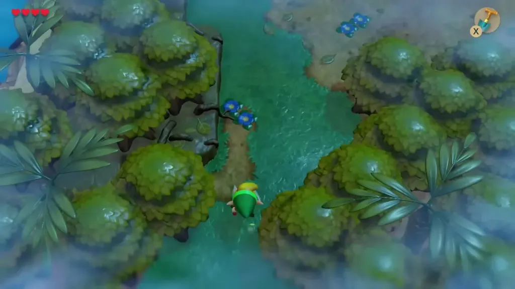 Link walking the misty Mysterious Forest path Link walking the misty Mysterious Forest path