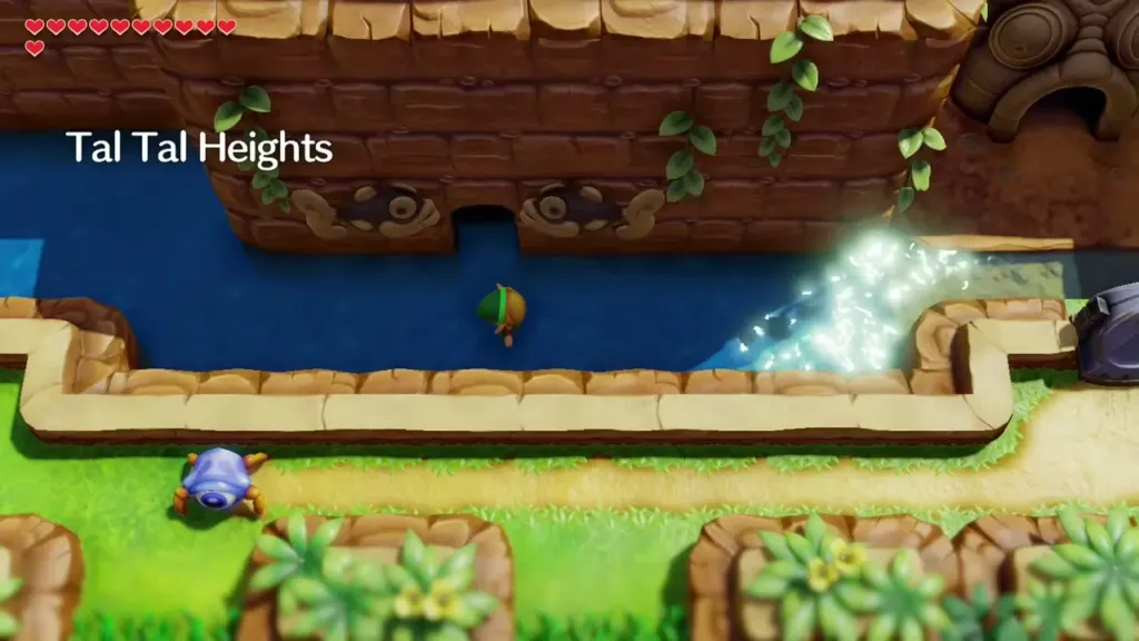 Link arriving at Tal Tal Heights in a sparkle of warp light Link arriving at Tal Tal Heights in a sparkle of warp light