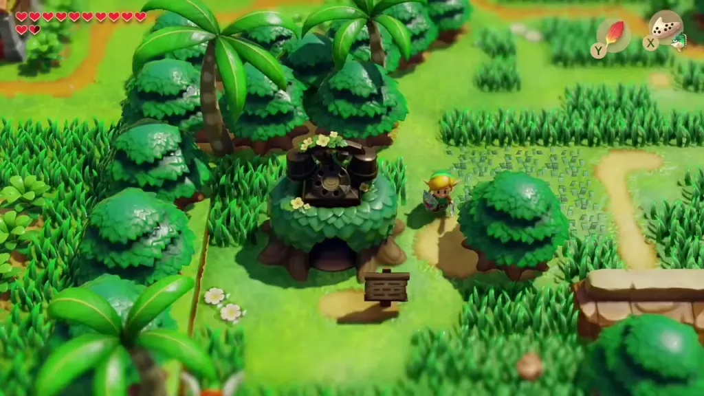 Link beside the lone tree next to the telephone booth tree Link beside the lone tree next to the telephone booth tree