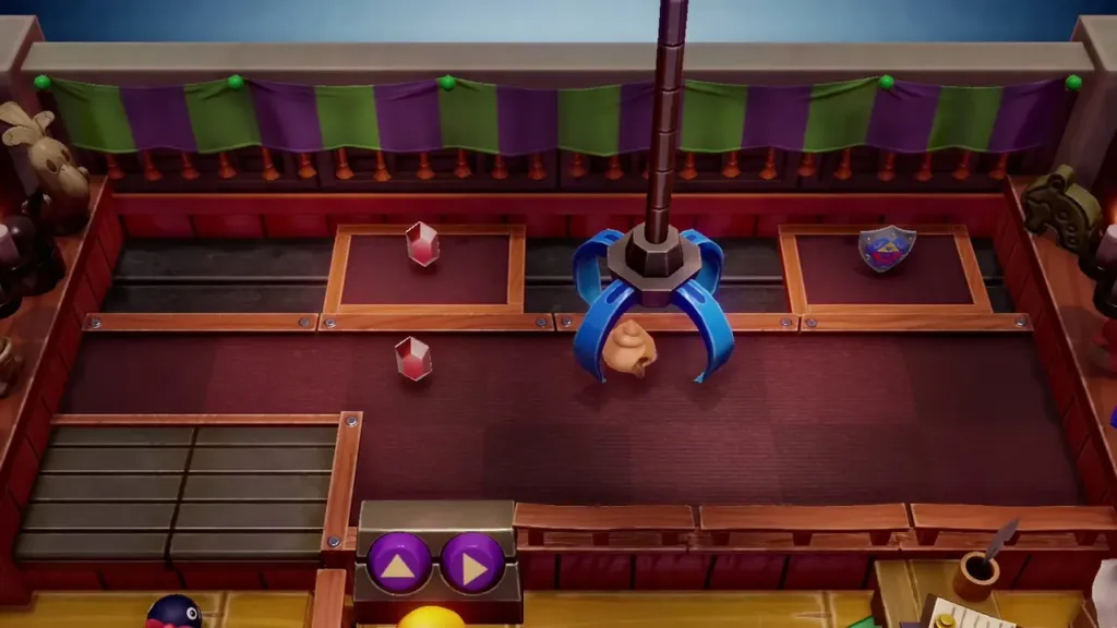 Crane claw closing around a prize in the Trendy Game Crane claw closing around a prize in the Trendy Game