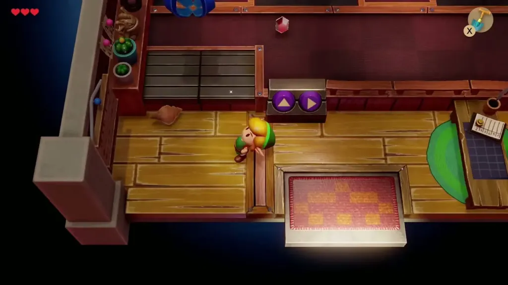 Secret Seashell dropped at the Trendy Game prize chute with Link beside it Secret Seashell dropped at the Trendy Game prize chute with Link beside it