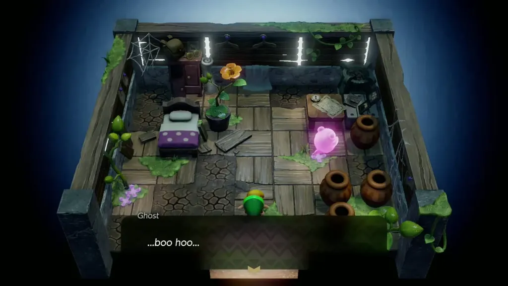 The Ghost sobbing near the table and jars in its house The Ghost sobbing near the table and jars in its house