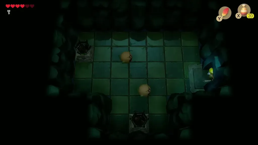 Dark room with ghosts and unlit torches Dark room with ghosts and unlit torches