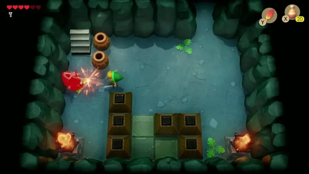 Link slashing an enemy in the kill-order room Link slashing an enemy in the kill-order room