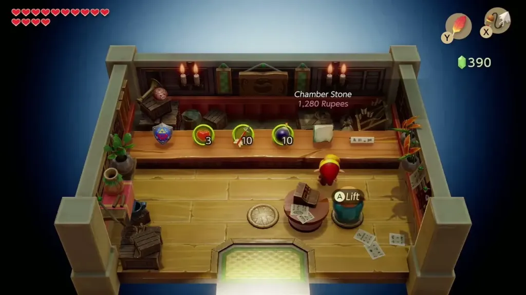 Town Tool Shop counter with the Chamber Stone priced at 1,280 rupees Town Tool Shop counter with the Chamber Stone priced at 1,280 rupees