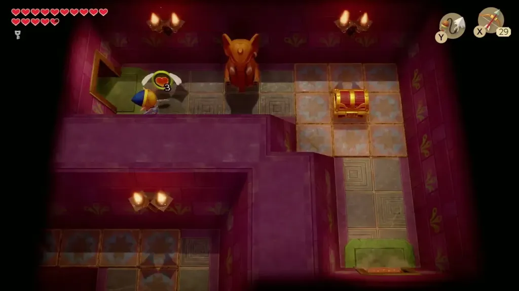 A chest next to an elephant statue in a side room A chest next to an elephant statue in a side room