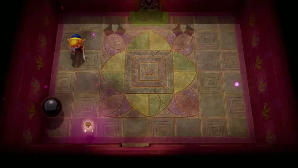 Smasher defeated, with a fairy and warp portal appearing in the arena Smasher defeated, with a fairy and warp portal appearing in the arena