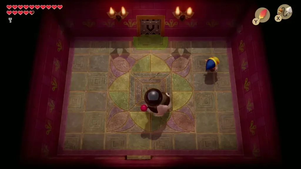 Smasher lifting the black ball in the middle of the arena Smasher lifting the black ball in the middle of the arena