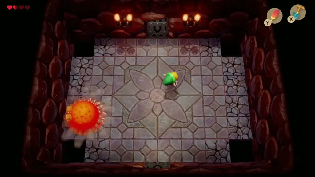 Moldorm bursting in a red flash after the final hit Moldorm bursting in a red flash after the final hit