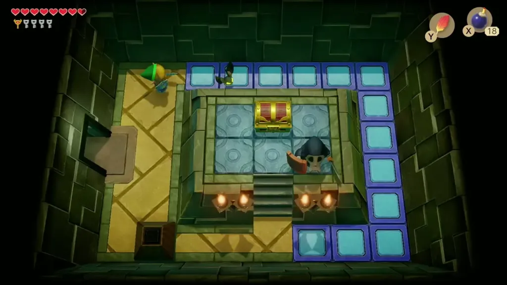 Dark knight guarding the chest in the ring room