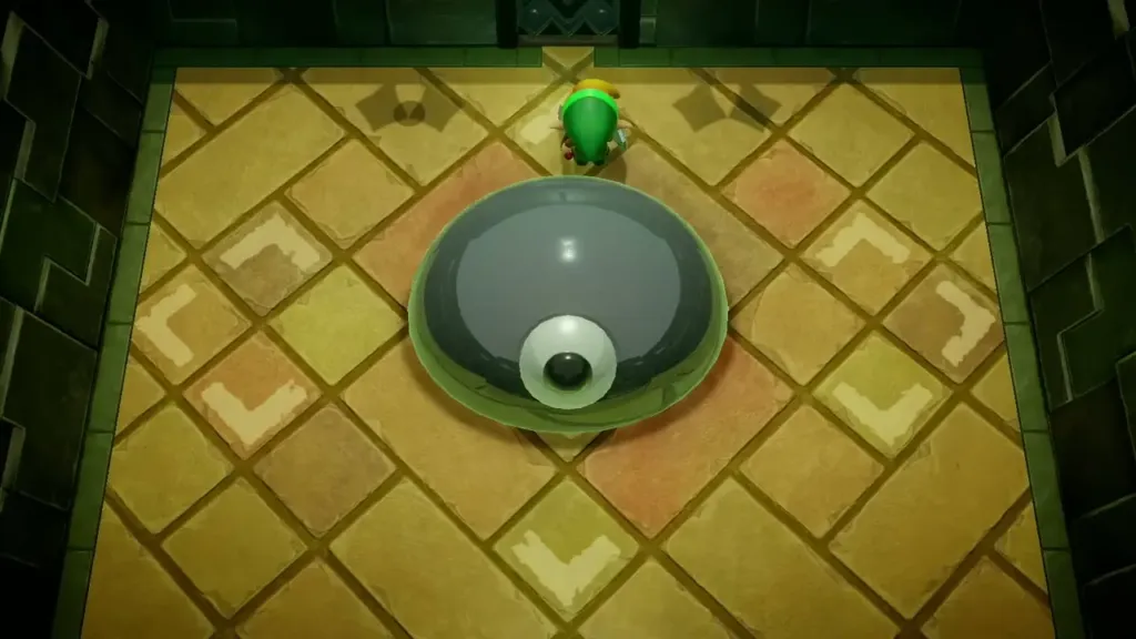 Slime Eye hanging in the middle of the boss room