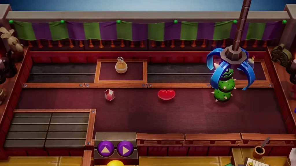The claw gripping the Pokey figure in the Trendy Game shop