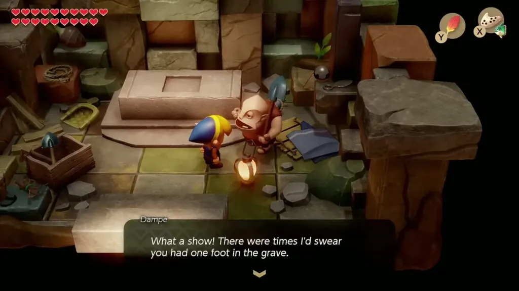 Dampé praising Link's performance in his shack