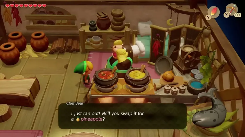 Chef Bear offering to swap for a pineapple Chef Bear offering to swap for a pineapple