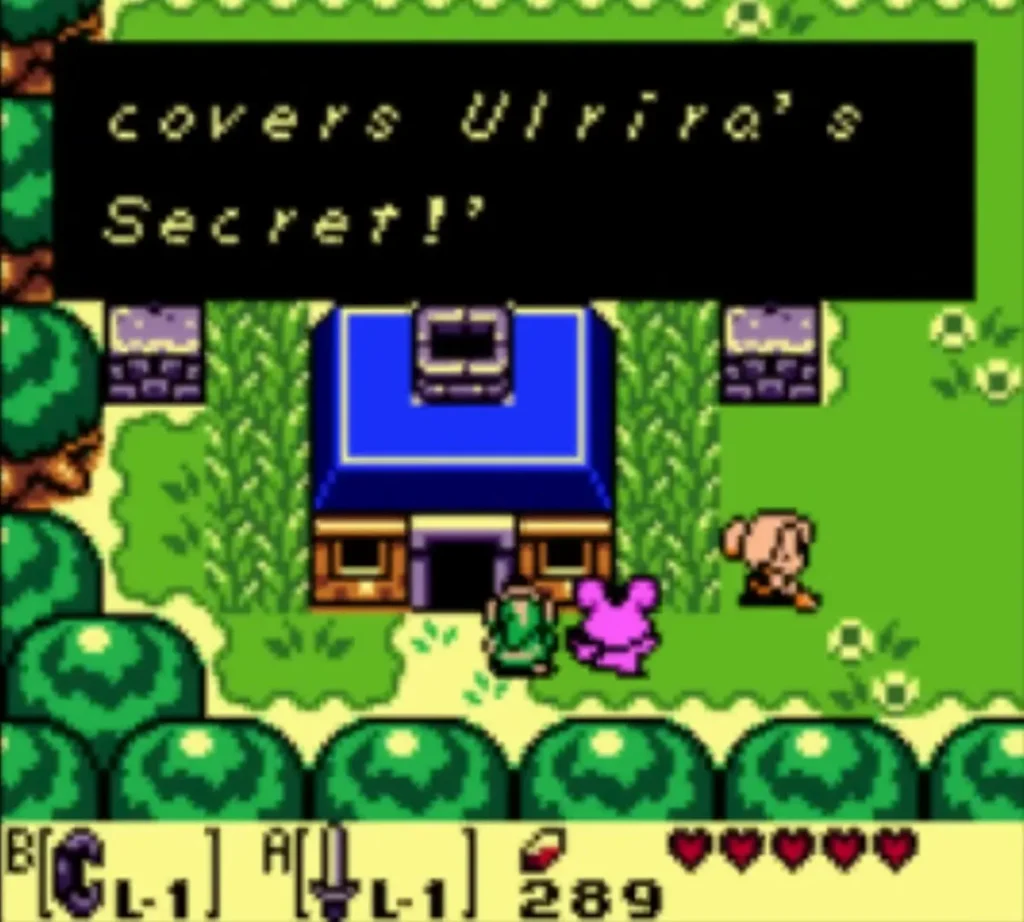Photographer text box ending covers Ulrira’s Secret! with Link at the door of Ulrira’s house Photographer text box ending covers Ulrira’s Secret! with Link at the door of Ulrira’s house