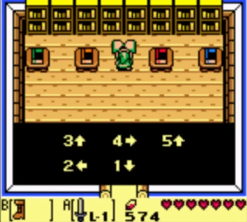 The library book shows five numbered arrows for pushing the gravestones The library book shows five numbered arrows for pushing the gravestones