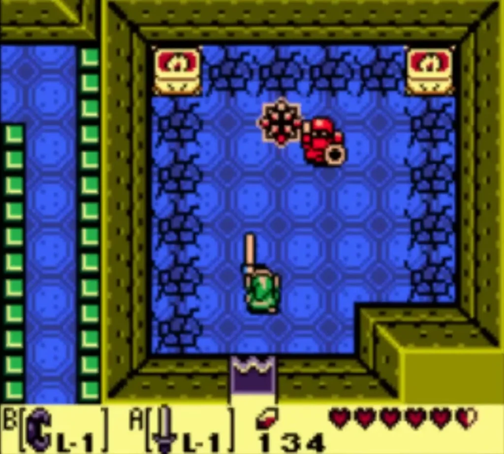 Ball and Chain Soldier swinging his spiked ball in the last room of Kanalet Castle as Link looks on Ball and Chain Soldier swinging his spiked ball in the last room of Kanalet Castle as Link looks on
