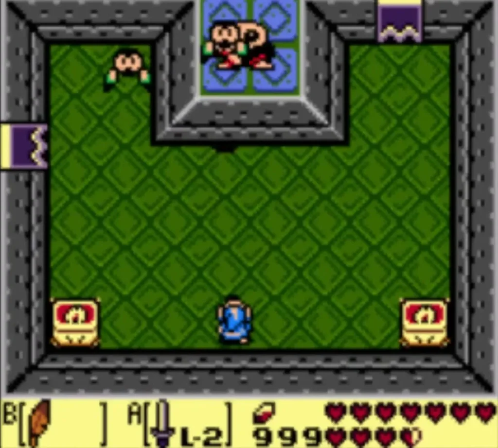 Battle Bats flocking in from the alcove of the Grim Creeper while Link waits below Battle Bats flocking in from the alcove of the Grim Creeper while Link waits below