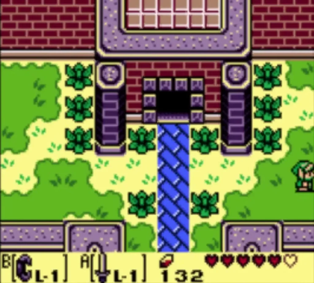 A blue Darknut with a shield approaching Link on the grass beside Kanalet Castle A blue Darknut with a shield approaching Link on the grass beside Kanalet Castle