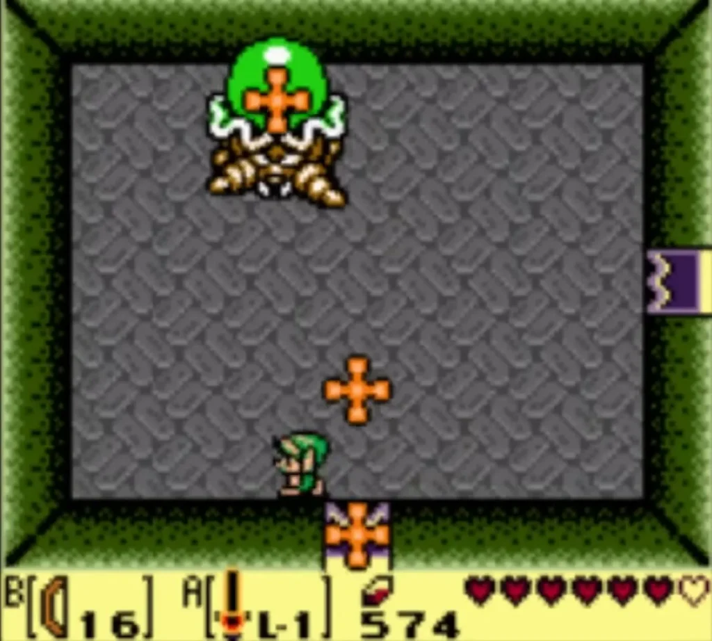 An arrow bursts against the Hardhit Beetle while the Bow shows its remaining arrows on the B button An arrow bursts against the Hardhit Beetle while the Bow shows its remaining arrows on the B button