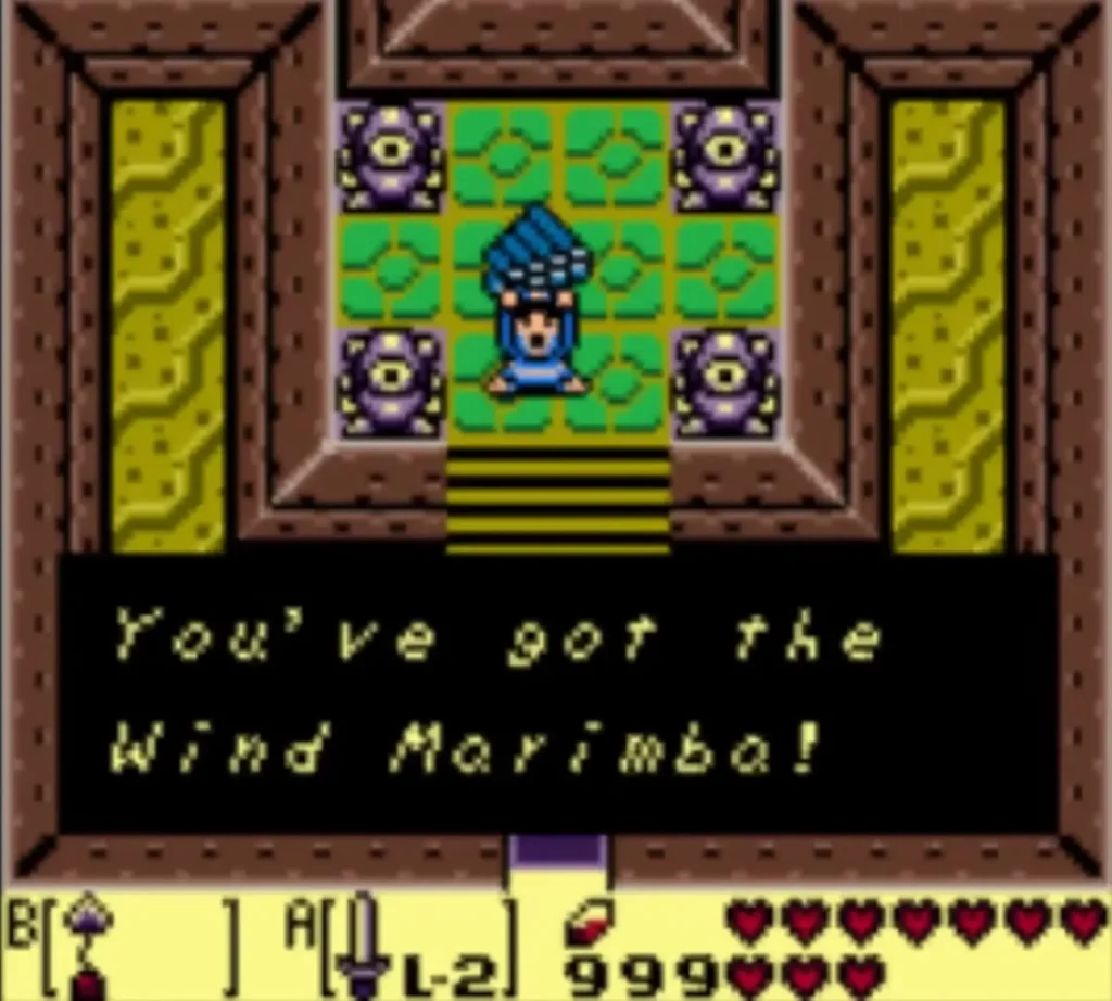 The You've got the Wind Marimba message appears after the Catfish's Maw boss The You've got the Wind Marimba message appears after the Catfish's Maw boss
