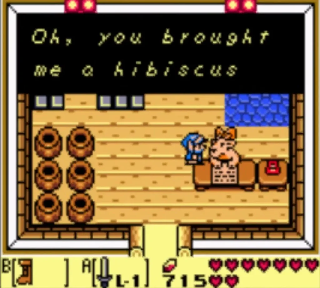 Christine in her house says Oh, you brought me a hibiscus, with the box fully shown Christine in her house says Oh, you brought me a hibiscus, with the box fully shown