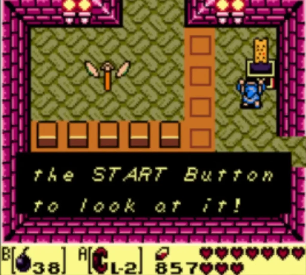 Message box ending with the START Button to look at it! after the Map is found