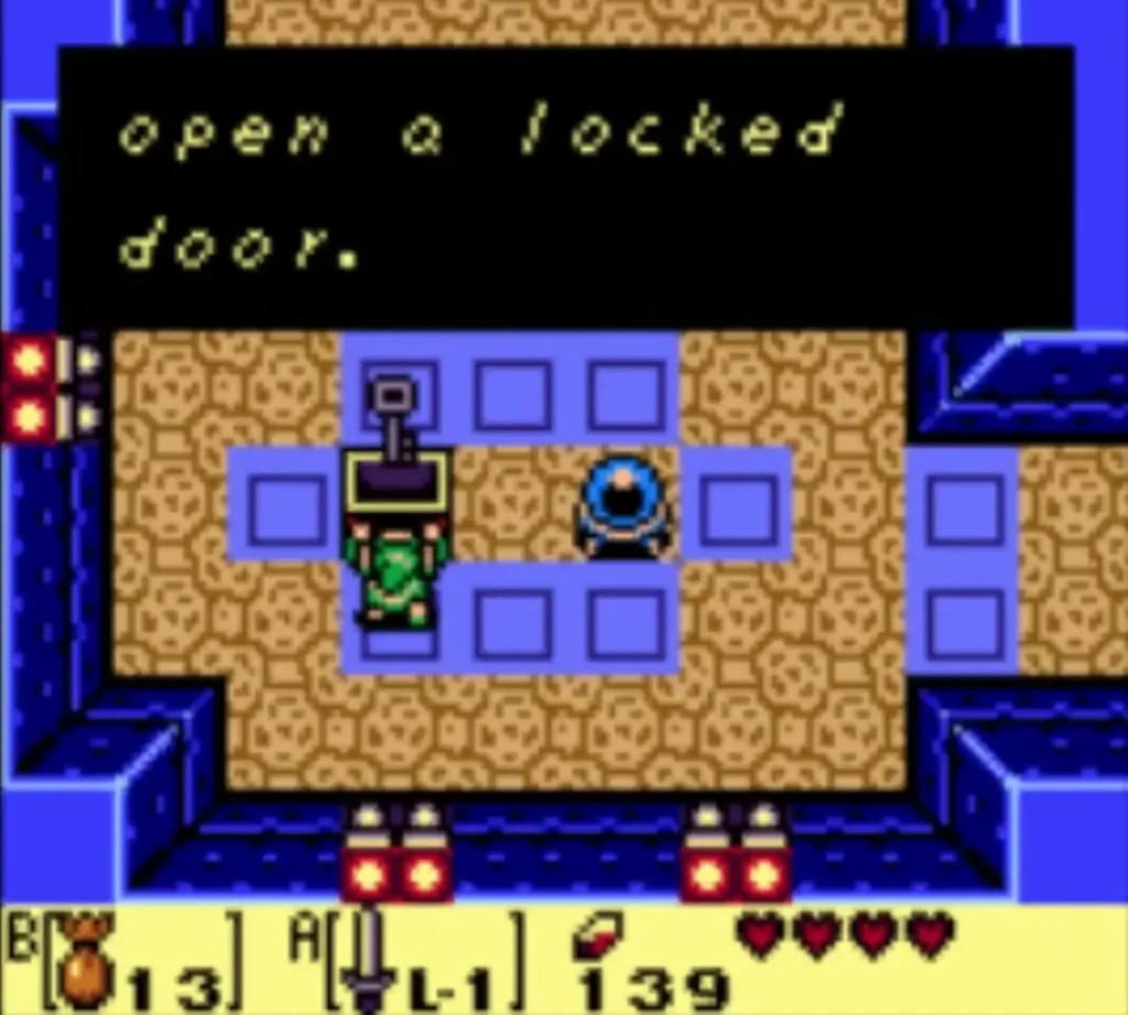 The last page of the small-key message, open a locked door., is fully typed in the crystal-block room The last page of the small-key message, open a locked door., is fully typed in the crystal-block room