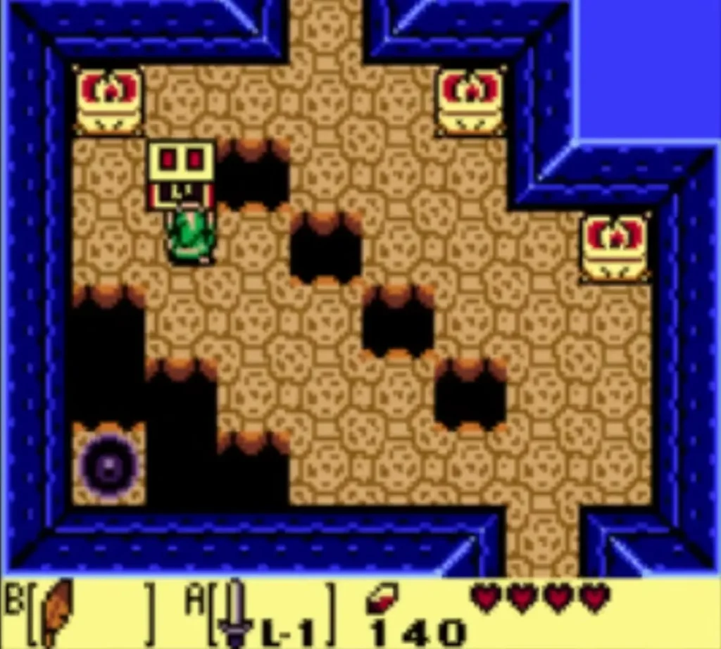 Link beside the chests in the Map room with the Vacuum Mouth in the bottom corner Link beside the chests in the Map room with the Vacuum Mouth in the bottom corner