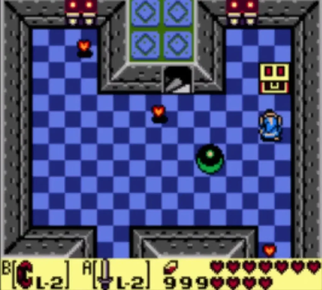 A chest appears in the corner of the checkered room after the card enemy shows three matching suits A chest appears in the corner of the checkered room after the card enemy shows three matching suits