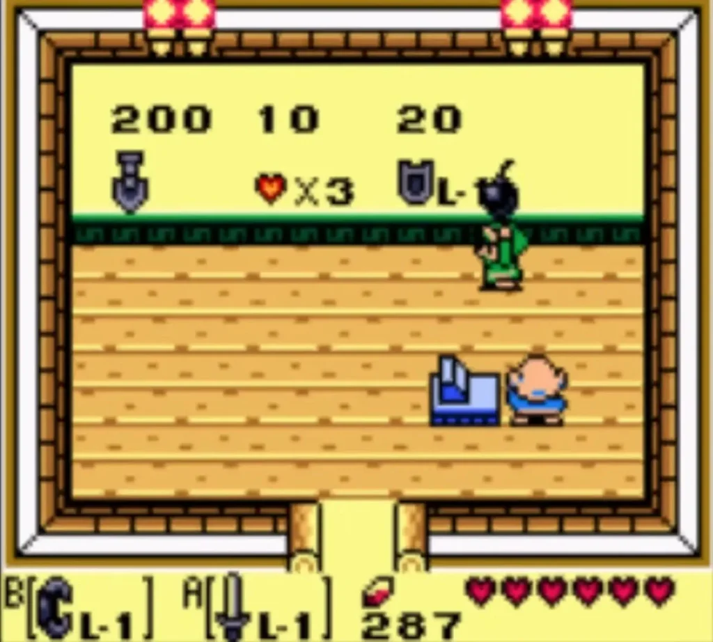Town Tool Shop price board with the Shovel listed at 200 rupees Town Tool Shop price board with the Shovel listed at 200 rupees