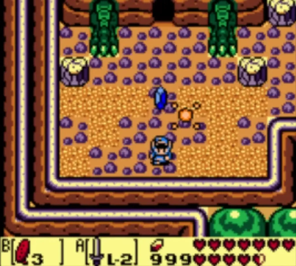 The doorway above the field opens after the turtle head is beaten The doorway above the field opens after the turtle head is beaten