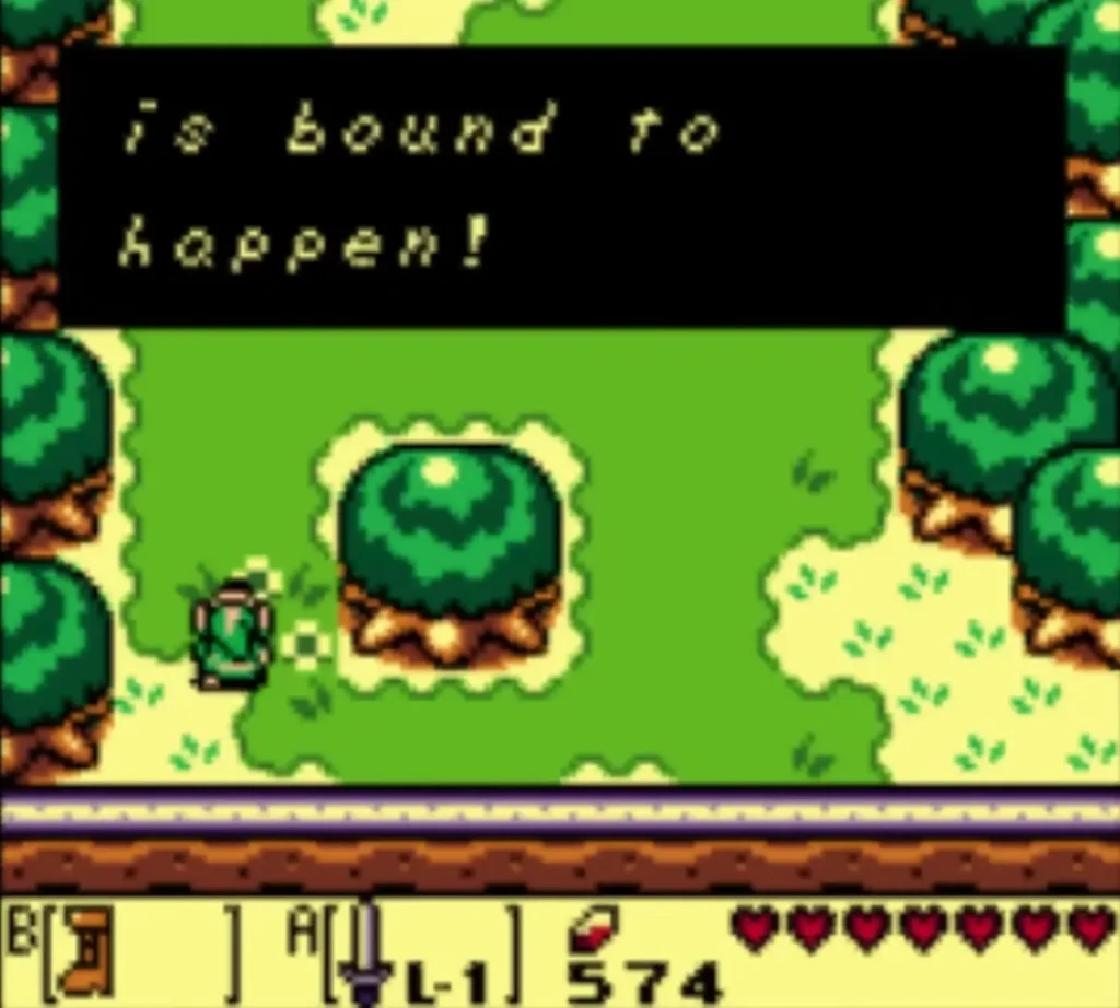 Link beside the lone tree in a grassy clearing as a message box ends with is bound to happen! Link beside the lone tree in a grassy clearing as a message box ends with is bound to happen!