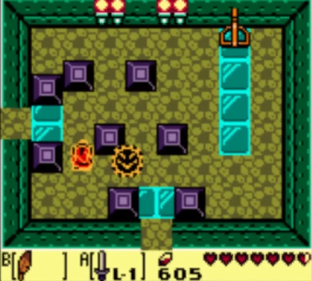 Moving stone blocks and a lever on the right wall of a dungeon room Moving stone blocks and a lever on the right wall of a dungeon room