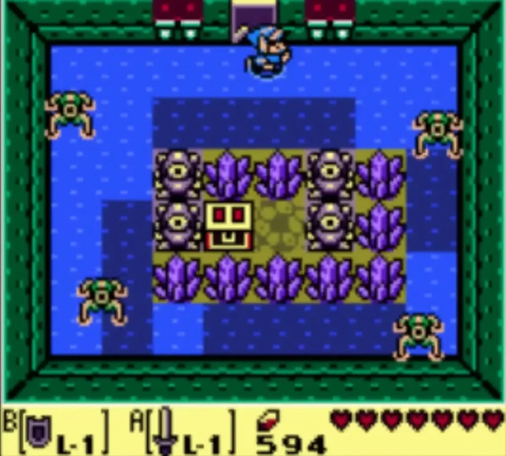 Spiked Beetles surrounding the chest in the crystal room Spiked Beetles surrounding the chest in the crystal room